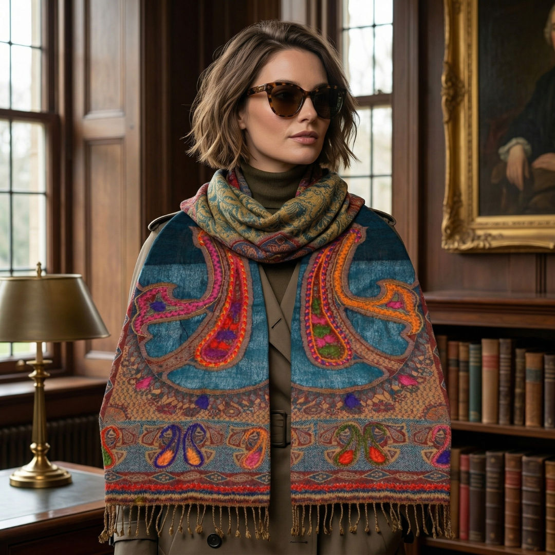 Cutwork Embroidery Scarf